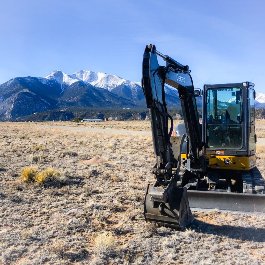 Start of new site dig in Nathrop, Colorado