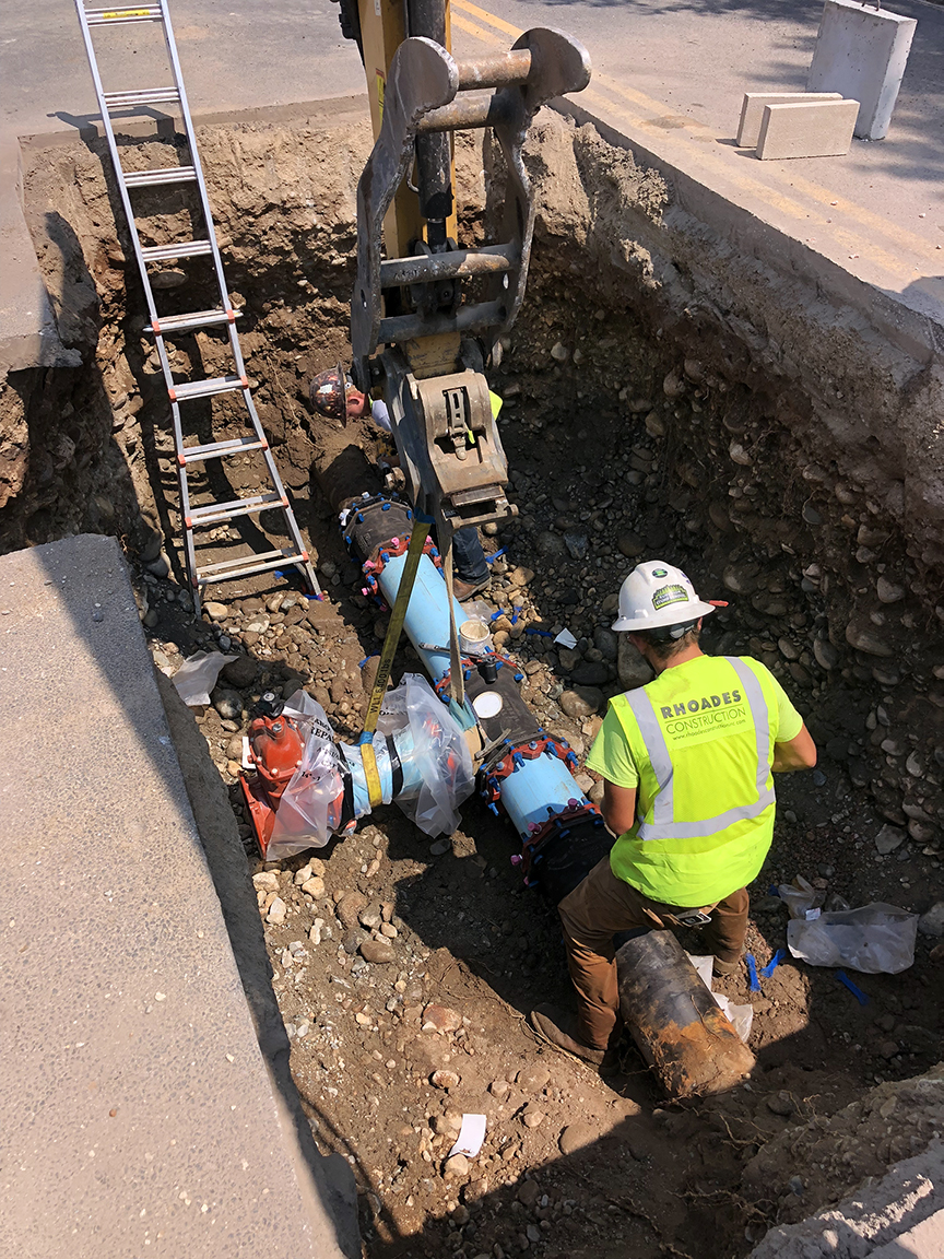 Water main and fire hydrant installation for Canon City, Colorado
