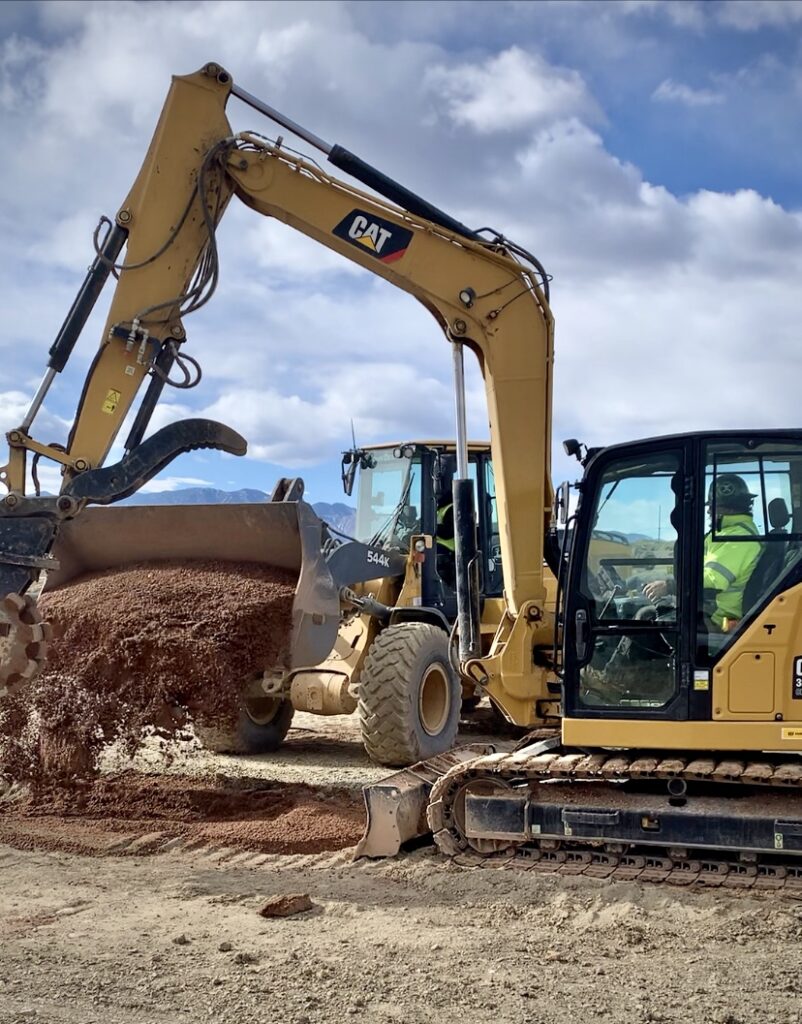 Excavation and backfill after utility installation