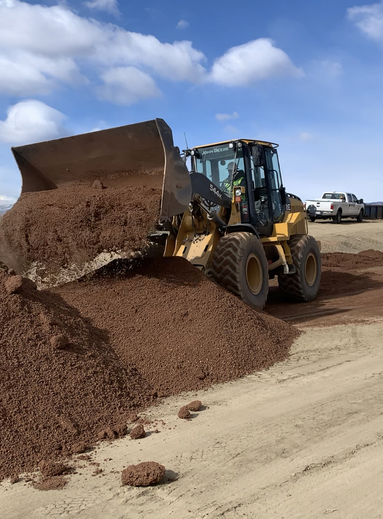 Loader working to complete project for Loves Travel Stop