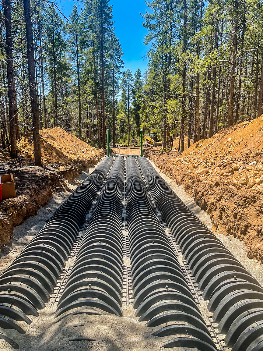 Septic infiltration system installed in Chaffee County Colorado